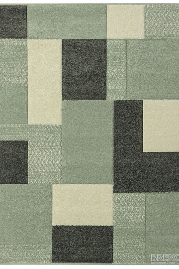 Alfombra pieza PORTLAND verde y negro
