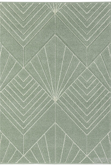 Alfombra pieza PORTLAND blanco verde