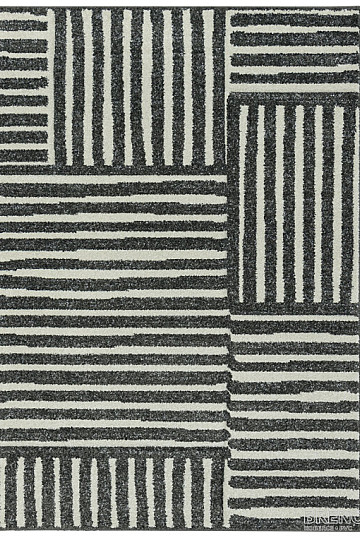 Alfombra pieza PORTLAND blanco y negro