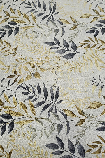 Tela decorativa MARACAIBO hojas gris