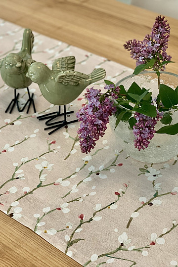 Mantel y chal NOA Twigs pequeño rosa
