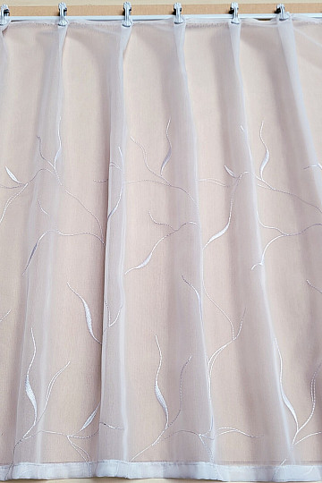 Cortina GERSTER 11683 bordada blanca