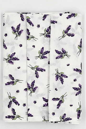 Toallas de algodon LAVANDA 3uds