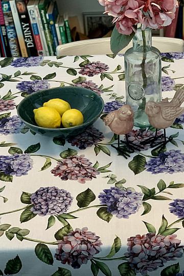 Mantel y pañuelo AZUL HORTENSIA