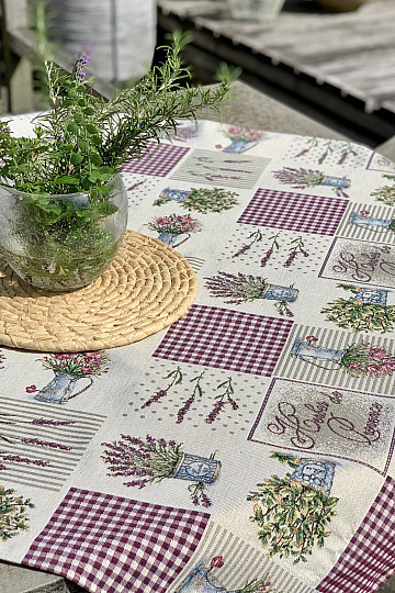 Mantel tapiz y chal FLORES DE PROVENZA