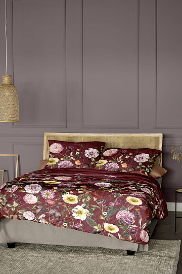 IRISETTE satén de algodón de lujo WAVE 8576-60 ROSE BORDEAUX