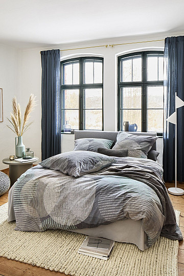 Ropa de cama de franela de lujo IRISETTE ZOBEL 8553-11 RUEDA GRIS