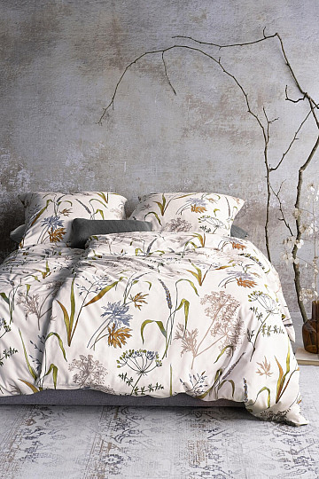 Ropa de cama de franela de lujo IRISETTE KOALA 8425-90 MEADOW GRASS blanco