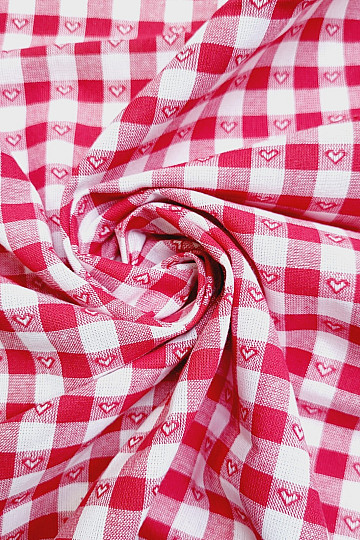 Tela decorativa KANAFAS SOFI CORAZÓN rojo
