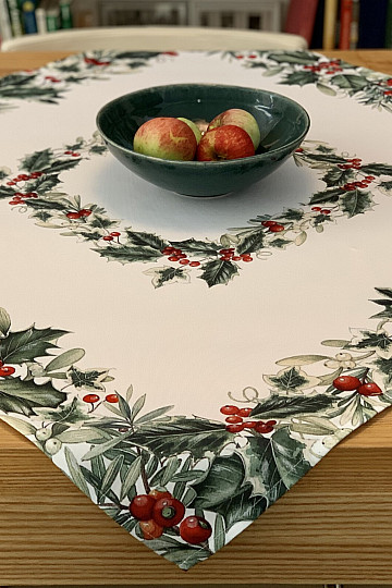 Mantel Navidad BAYAS ROJAS