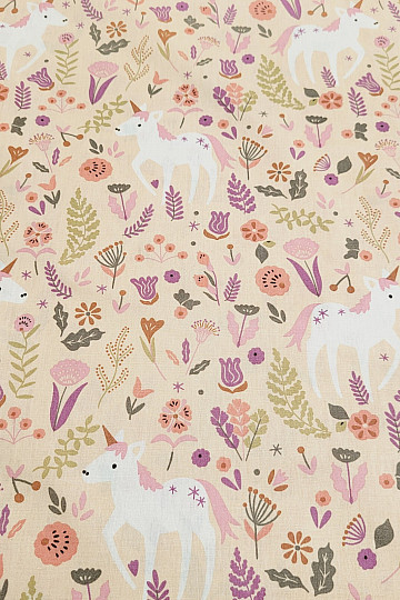 Tela de algodón UNICORNIO rosa