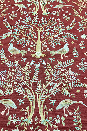 Tela tapiz WILLIAM MORRIS burdeos