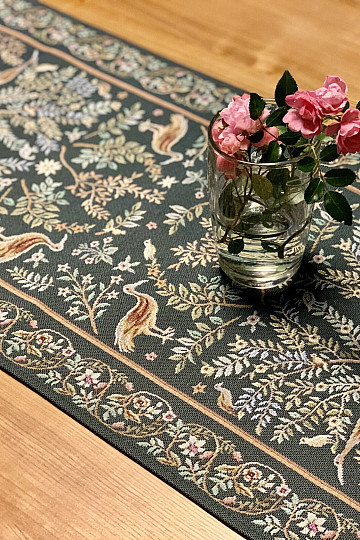 Mantel tapiz y bufanda WILLIAM MORRIS verde