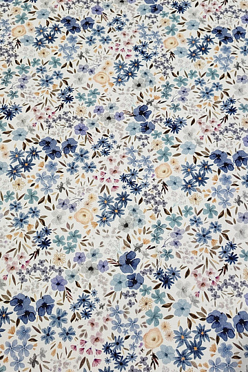 Tela de algodón ROMANA azul