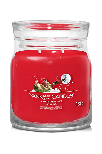 vela YC fragancia NOCHEBUENA CRISTAL MEDIANA 2 mechas
