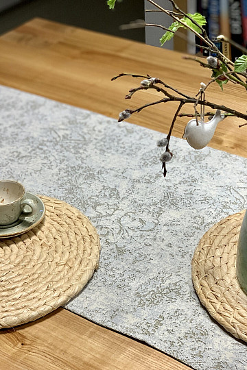 Mantel y pañuelo tapiz MARMOL BEIGE