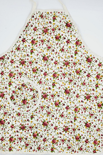 Delantal con pechera ROSAS