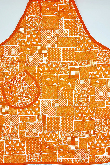 Delantal con pechera NARANJA