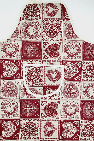 Delantal con pechera PATCHWORK CORAZÓN