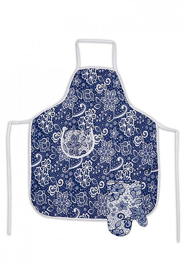 Delantal con pechera AZUL BLANCO