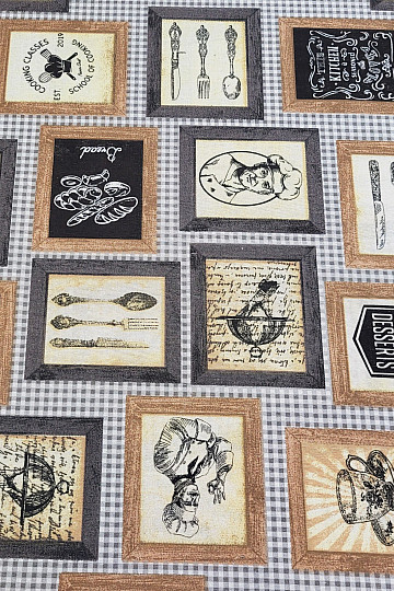 Tejido decorativo COCINA NEGRO
