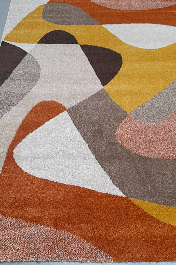 Alfombra moderna pieza Achat 618 óxido/crema