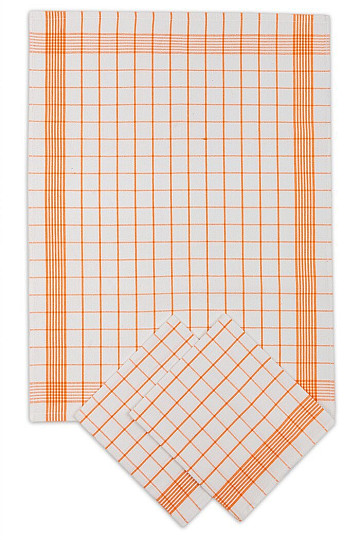 Toallas de algodón POSITIV ORANGE CHECK