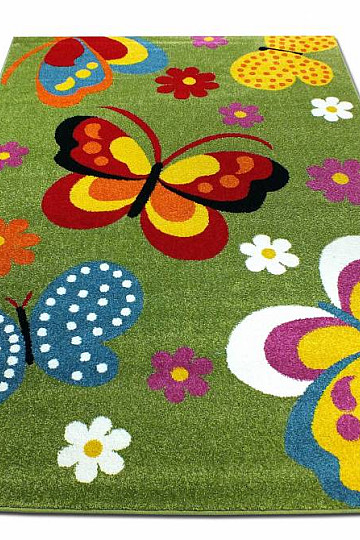 Alfombra infantil MONDO NEW Mariposas verde
