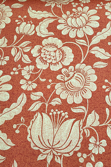 Tela decorativa FLORES DORADAS fondo canela