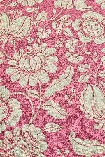 Tela decorativa FLORES DORADAS fondo rojo