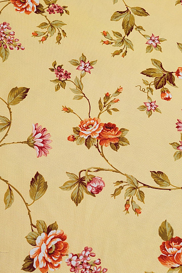 Tela decorativa CÉSAR AMARILLO FLOR PEQUEÑA