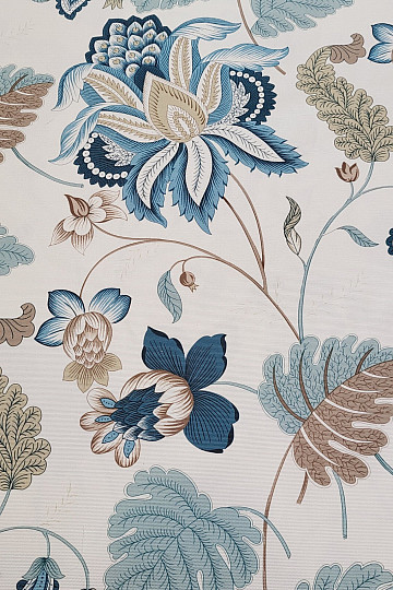 Tela decorativa MONTANA 48 FLORES GRANDES AZULES