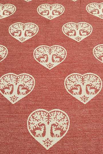 Lujosa tela decorativa CORAZÓN CON CIERVO