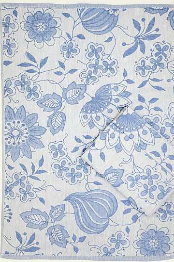 Toallas de algodón FLORES AZULES