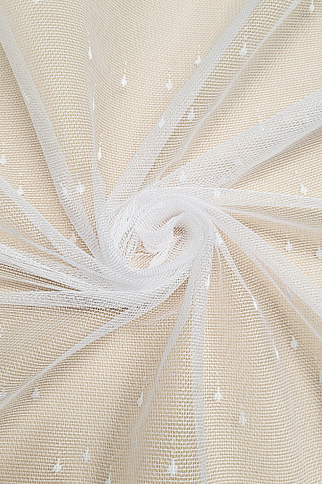 Cortina jacquard DROP blanca