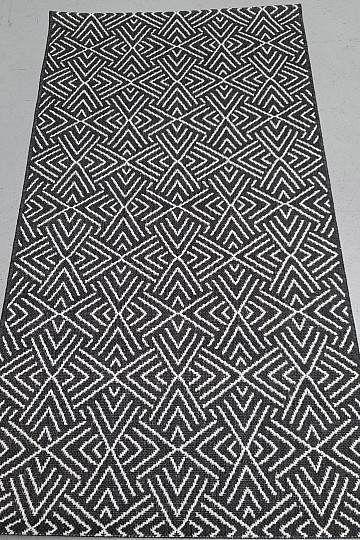 Alfombra de exterior Essenza in-out blanco y negro
