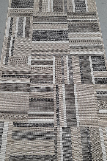 Alfombra de exterior Prisma in-out marrón-gris