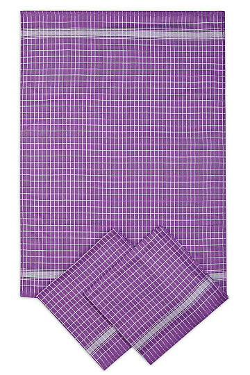 Toallas CUBO MORADO-BLANCO 3uds