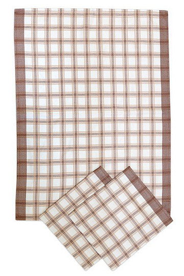 Paños de cocina de bambú - Cubo grande marrón 3 piezas
