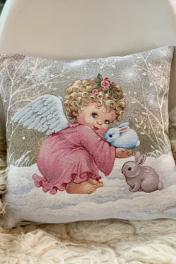 Funda de tapiz navideña ÁNGEL PARA NIÑAS