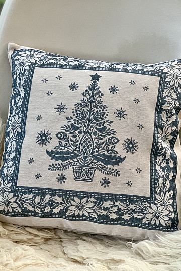 Funda de tapiz navideño FOLK CHRISTMAS 3 azul