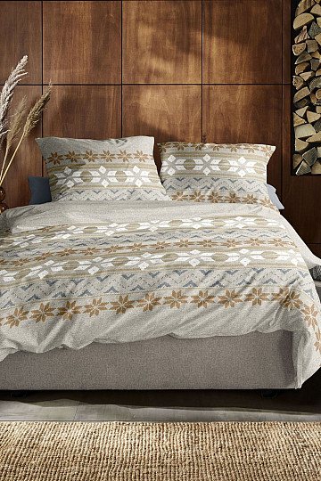 Ropa de cama de franela de lujo IRISETTE PANDA 8621-80 NATUR