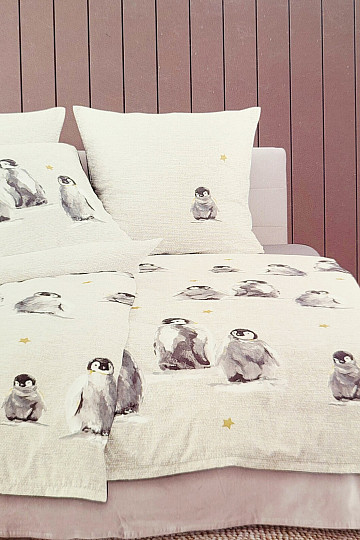 Ropa de cama de franela de lujo IRISETTE PANDA 8645-80 PINGÜINOS