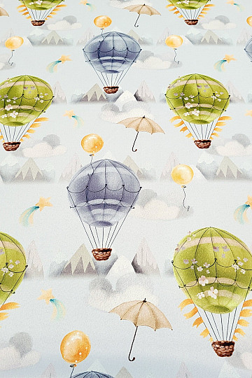 Tela decorativa BLACK OUT GLOBO VOLADOR
