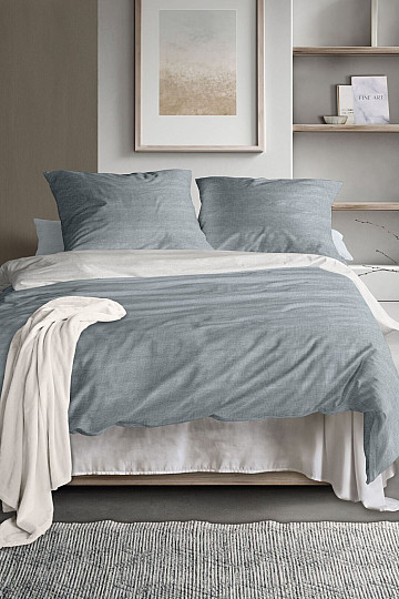 IRISETTE satén de algodón de lujo WAVE 8557-20 AZUL