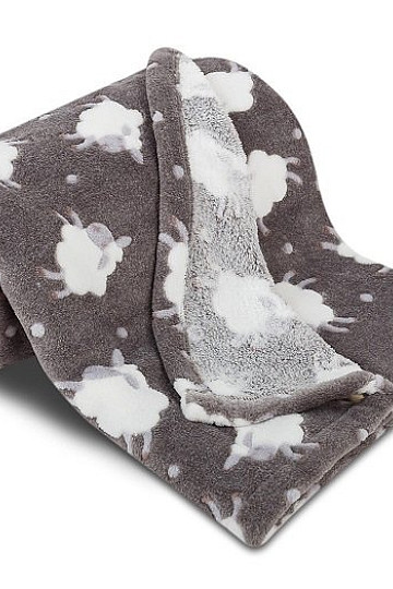 Manta infantil OVEJA gris oscuro