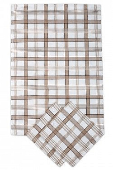 Paños de cocina CUADROS MODERNOS BEIGE 3uds