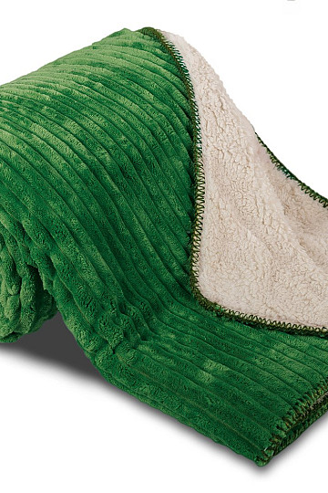 manta de microfibra EXTRA SOFT pana OVEJA - verde