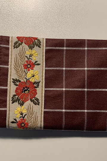 Paños de cocina MARRÓN CON FLORES DE LA ABUELA