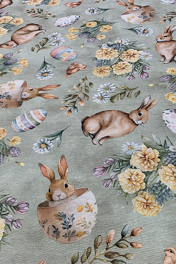 Tela decorativa BUNNY LONNIE verde